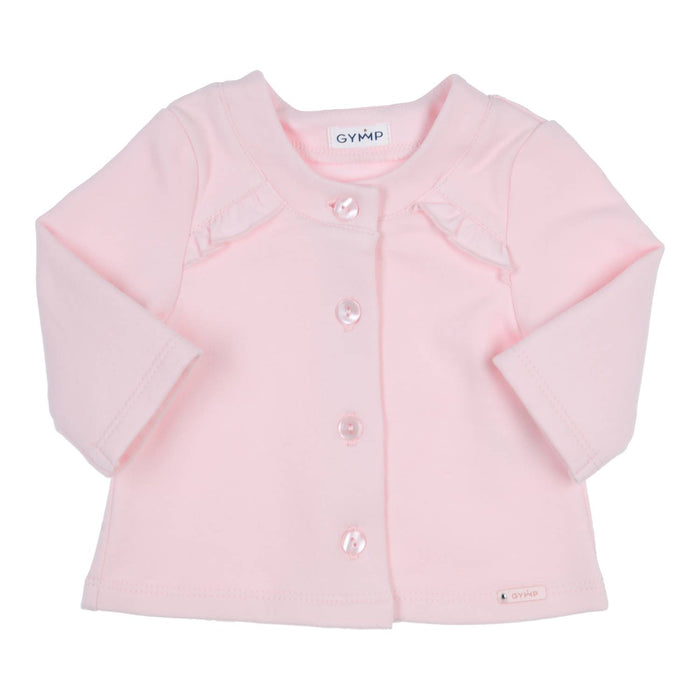 Cardigan Carbondoux Lichtroze/Wit