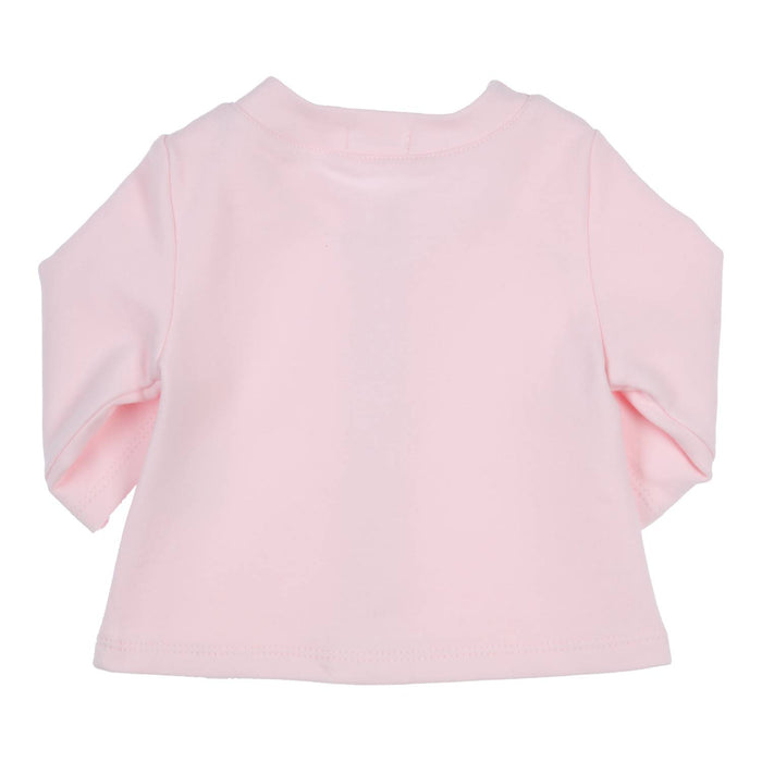Cardigan Carbondoux Lichtroze/Wit