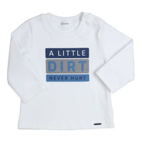 T-shirt Aerodoux A little dirt never hurt Blanc