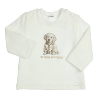 T-shirt lange mouw Aerodoux I'm Tough But Cuddly Beige