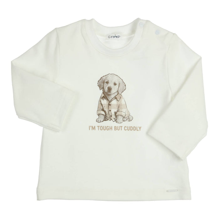 T-shirt lange mouw Aerodoux I'm Tough But Cuddly Beige