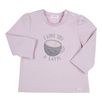 T-shirt lange mouw Aerodoux I Love You A Latte Lila