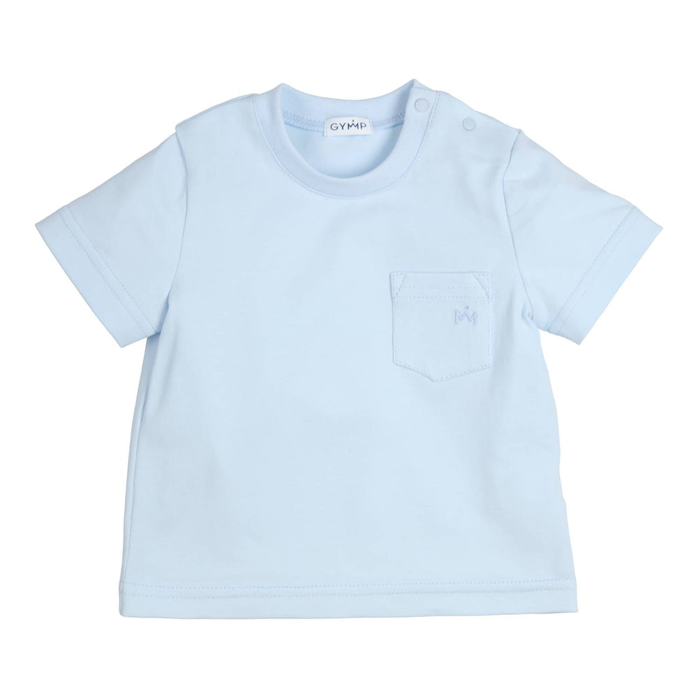 T-shirt Aerobic Lichtblauw - Wit