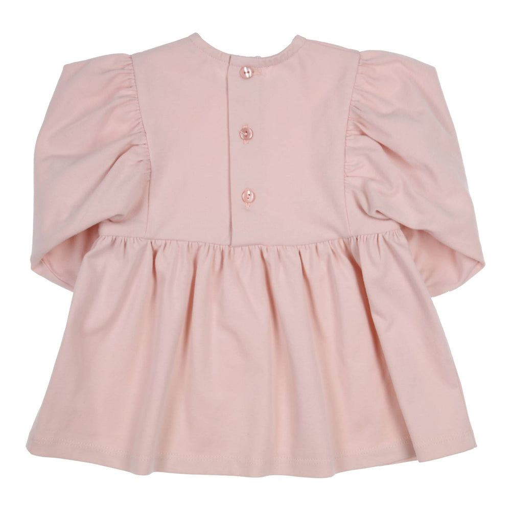 Robe Aerodoux Manches Bouffantes Rose Ancien