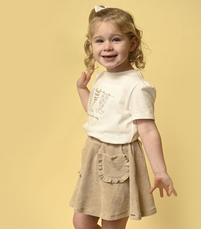 T-shirt Aerobic Mermaid Laundry Day Beige - Roze