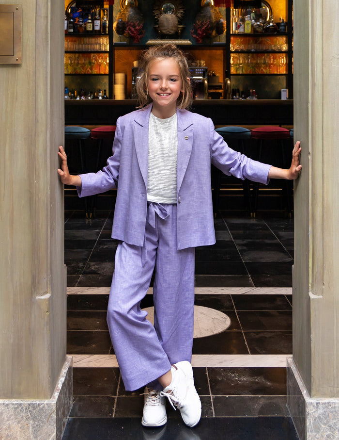 Trendy lila broekpak voor meisjes