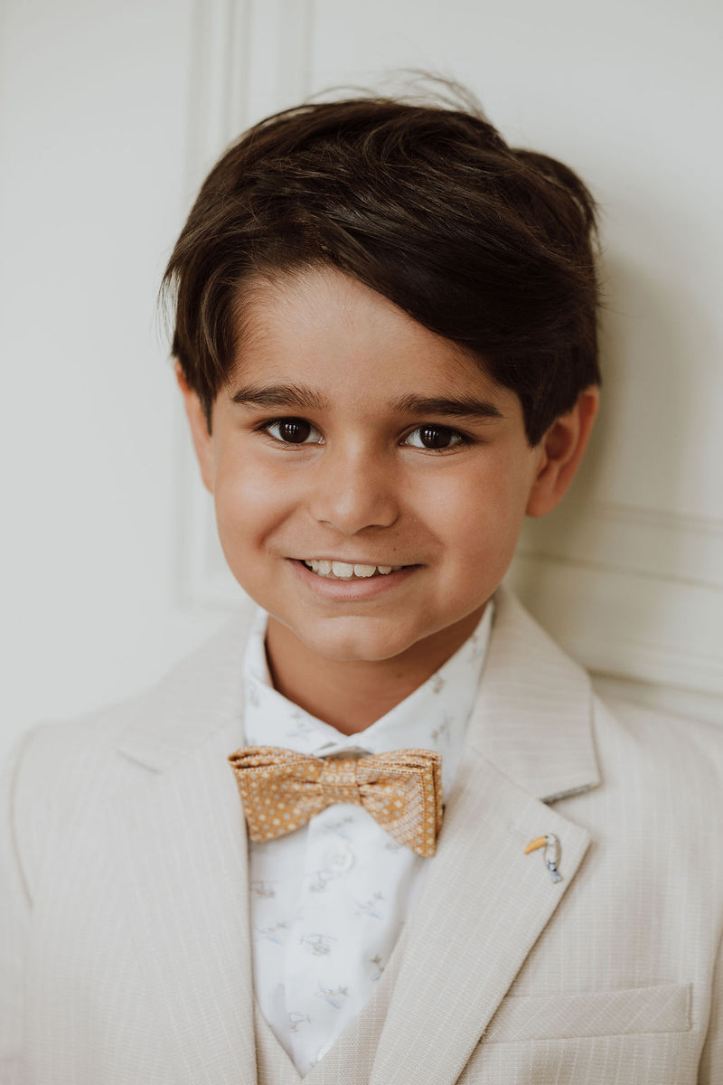 Driedelig beige kostuum