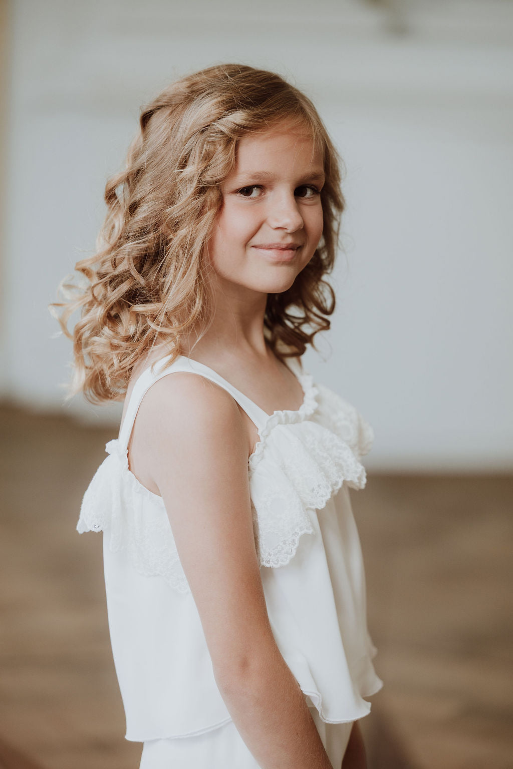 Witte losse broek en bijpassende top