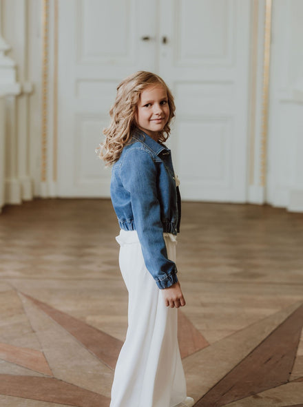 Witte losse broek en bijpassende top