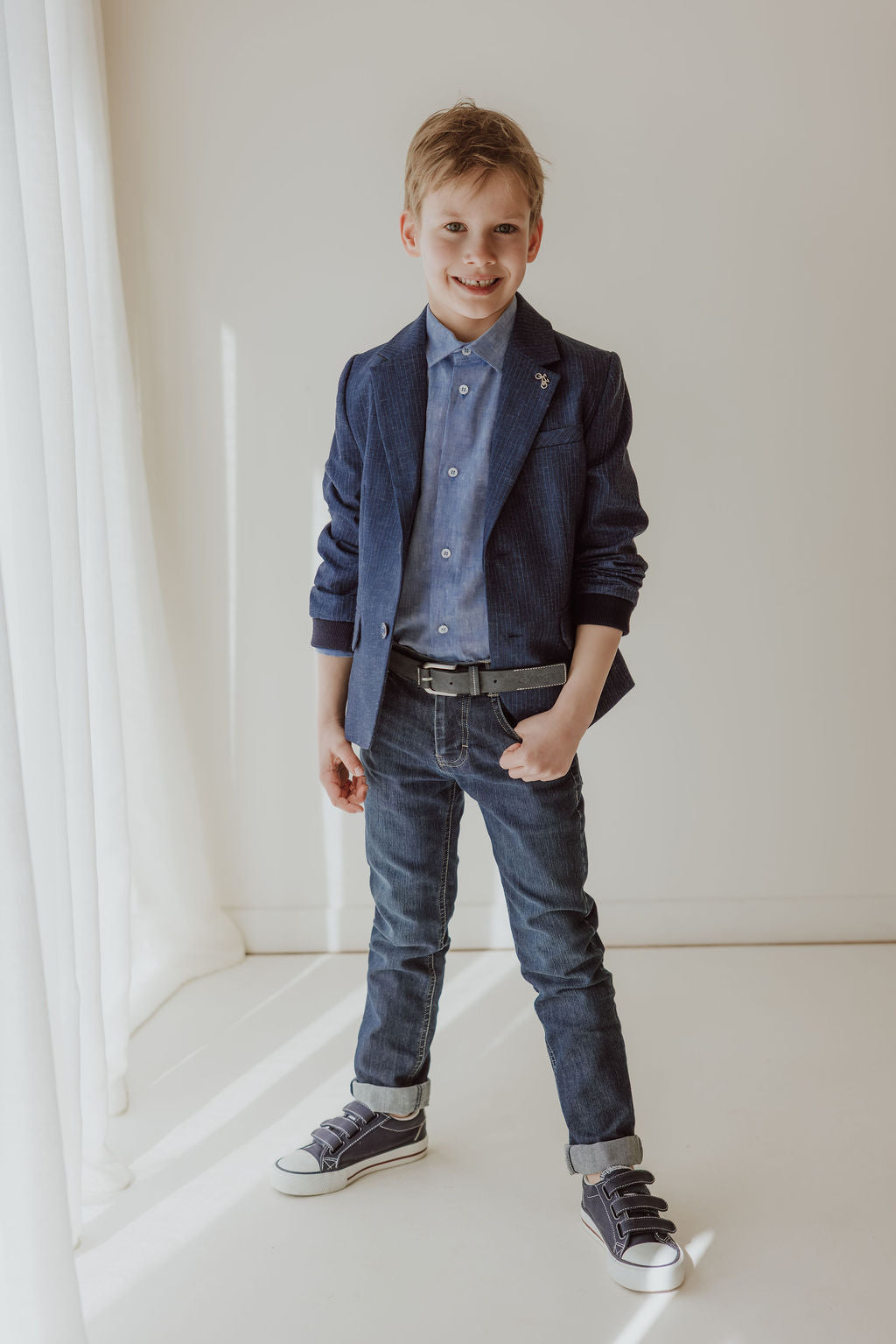 Stoere feestlook met blazer en jeans
